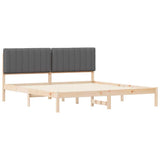 Bed Frame with Upholstered Headboard Dark Grey 180 x 200 cm 878030