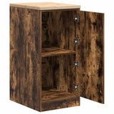 Garage Storage Cabinet Smoked Oak 40x51x85 cm Solid Wood Pine 860566