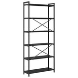 Bookshelf Black Oak 80 x 30 x 189.5 cm Engineered Wood 868407