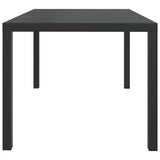 42791 Garden Table Black 150x90x74 cm Aluminium and WPC