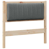 Upholstered Headboard Brown 90 cm Solid Pine Wood 879085