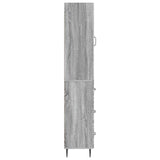 Cabinet Set 2 pcs Grey Sonoma 33 x 34.5 x 90 cm Engineered Wood 3416652
