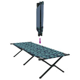 Folding Camping Bed Folding Manual Leaf pattern Oxford fabric 42003197