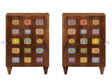 Sideboard with Storage Walnut 40 x 33 x 75 cm Solid Mango Wood 4018248