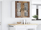 Wall Glass Cabinet LUCCA Old Wood 60 x 31 x 80 cm 885093