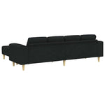 Sofa Set 3 pcs Black Fabric 3335114