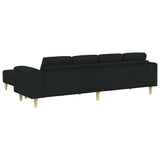 Living Room Couch 3 pcs Black Polyester 3335114