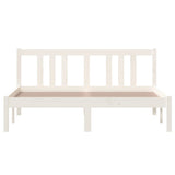 Bed Frame without Mattress White Solid Wood 140x200 cm 814885