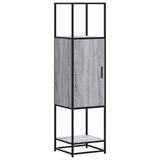 Highboard Grey Sonoma 35.5x35x139 cm Engineered Wood and Metal 849037