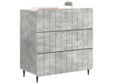 Drawer Cabinet Concrete Grey 66 x 34.5 x 92 cm Engineered Wood 894378