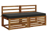 2-Piece Bench Cushions SOEST 2 pcs 100% Polyester Anthracite 950149