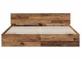 Bed Frame with Headboard Old Wood 140 x 190 cm Engineered wood 3445780