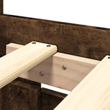 Bed Frame with Headboard without Mattress Smoked Oak 160x200 cm 3295552