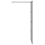 Walk-in Shower Wall Black 90 x 195 cm Tempered Glass 42022048
