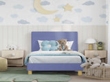Children's Bed Frame with Headboard Jeans Blue 80 x 160 cm 42010988