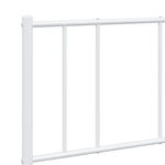 Metal Bed Frame without Mattress with Footboard White 140x190cm 352547