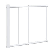 Metal Bed Frame without Mattress with Footboard White 140x190cm 352547