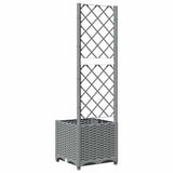 Garden Planter Light Grey 40 x 40 x 136 cm 153270