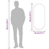 Wall Mirror Black 100x45 cm Oval 348208
