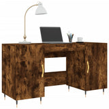 Desk Smoked Oak 140x50x75 cm Engineered Wood 829529
