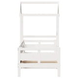 Day Bed with Roof without Mattress White 80x200 cm Solid Wood 3282291