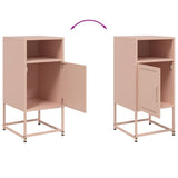 Bedside Cabinets 2 pcs Pink 36x39x78 cm Steel 846569