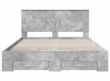 Bed Frame Concrete Grey 120 x 190 cm Engineered Wood 3409670