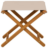 Deck Chair 2 pcs Solid Eucalyptus Wood Beige 42024899