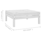 7 Piece Garden Lounge Set Solid Wood Pine White 3082960