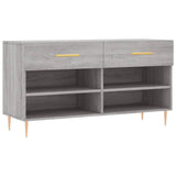 Shoe Bench Grey Sonoma 102x35x55 cm Engineered Wood 829730