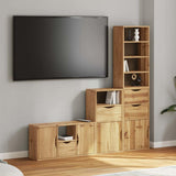 4 Piece TV Units with Storage ODDA Solid Wood Pine 3365380