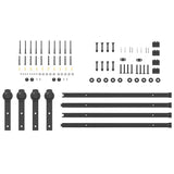 Sliding Door Hardware Kit 427 cm Steel Black 3295780