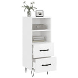 Sideboard High Gloss White 34.5x34x90 cm Engineered Wood 828662