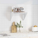 ZNTS Wall Shelf 50x30x31 cm Silver Stainless Steel 30277