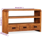 TV Cabinet Solid Wood Acacia 90x30x55 cm 244681