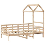 Day Bed with Roof without Mattress 80x200 cm Solid Wood 3282326