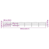 Garden Fence with Spear Top Steel 1070x75 cm Black 277708