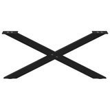 Coffee Table Legs X-Shaped 2 pcs Black 70x cm Steel 4012884