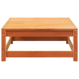 Garden Sofa Armless with Footstool Wax Brown Solid Wood Pine 837960