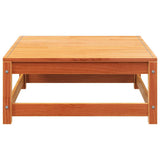 Garden Sofa Armless with Footstool Wax Brown Solid Wood Pine 837960