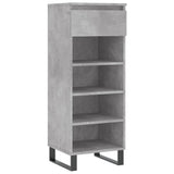 Shoe Cabinet Concrete Grey 40x36x105 cm Engineered Wood 831472