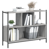 Bookcase Grey Sonoma 102x28x77.5 cm Engineered Wood 838901