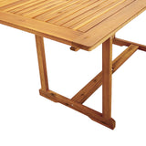 7-Piece Garden Dining Set Natural Solid Acacia Wood 3434502