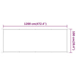 Vertical Awning Light Green 100x1200 cm Oxford Fabric 148310