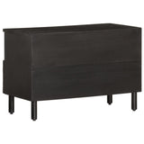 TV Cabinet Black 70x33x46 cm Solid Wood Mango 356820