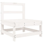 7 Piece Garden Sofa Set White Solid Wood Pine 3250941