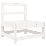7 Piece Garden Sofa Set White Solid Wood Pine 3250941