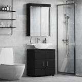 Bathroom Furniture Set TULUM 2 pcs Black 60 x 34 x 63 cm 3398015