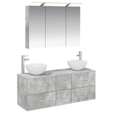 Bathroom Furniture Set 4 pcs Concrete Grey 3406738