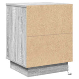 Bedside Cabinet 2 pcs Grey 39 x 34.5 x 50 cm Engineered wood 869605